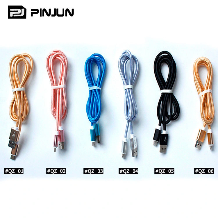 Nylon Braided USB Data Sync Charger Micro USB Cable for iPhone Samsung