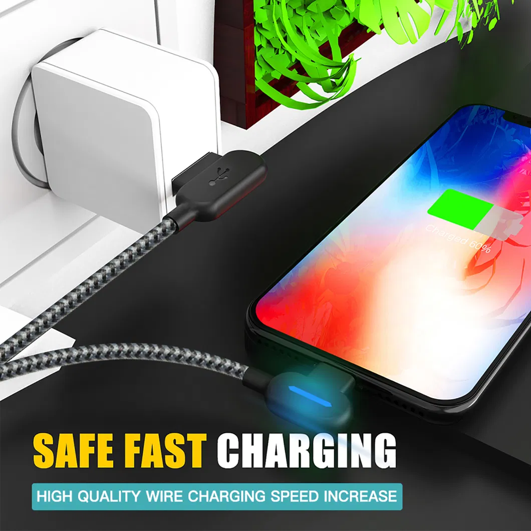 2023 New Lightning Charging Cable with LED Display for iPhone 11 12 13 Lightning to USB Cable for iPhone USB Data Cable