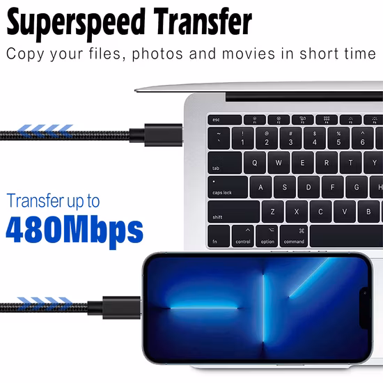 Mobile Phone Cable for iPhone iPad USB Charging Cable for Ios Devices Fast Charger Cable USB Data Cable Factory Wholesale Cable