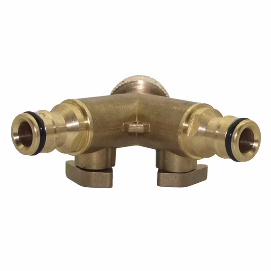 Two Way Brass Garden Hose Splitter